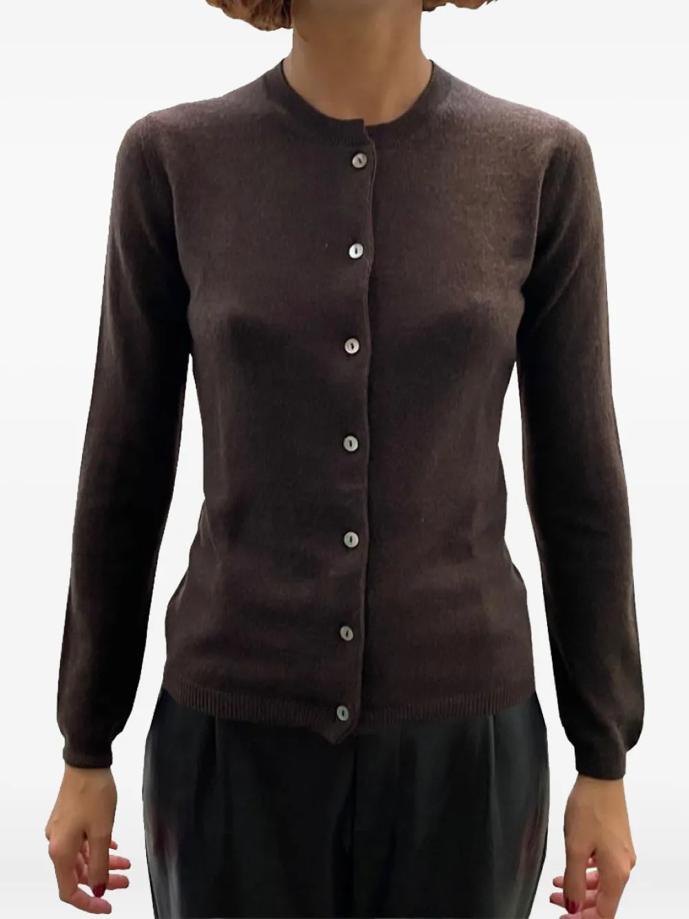 LA ROSE Cardigan con bottoni - Marrone