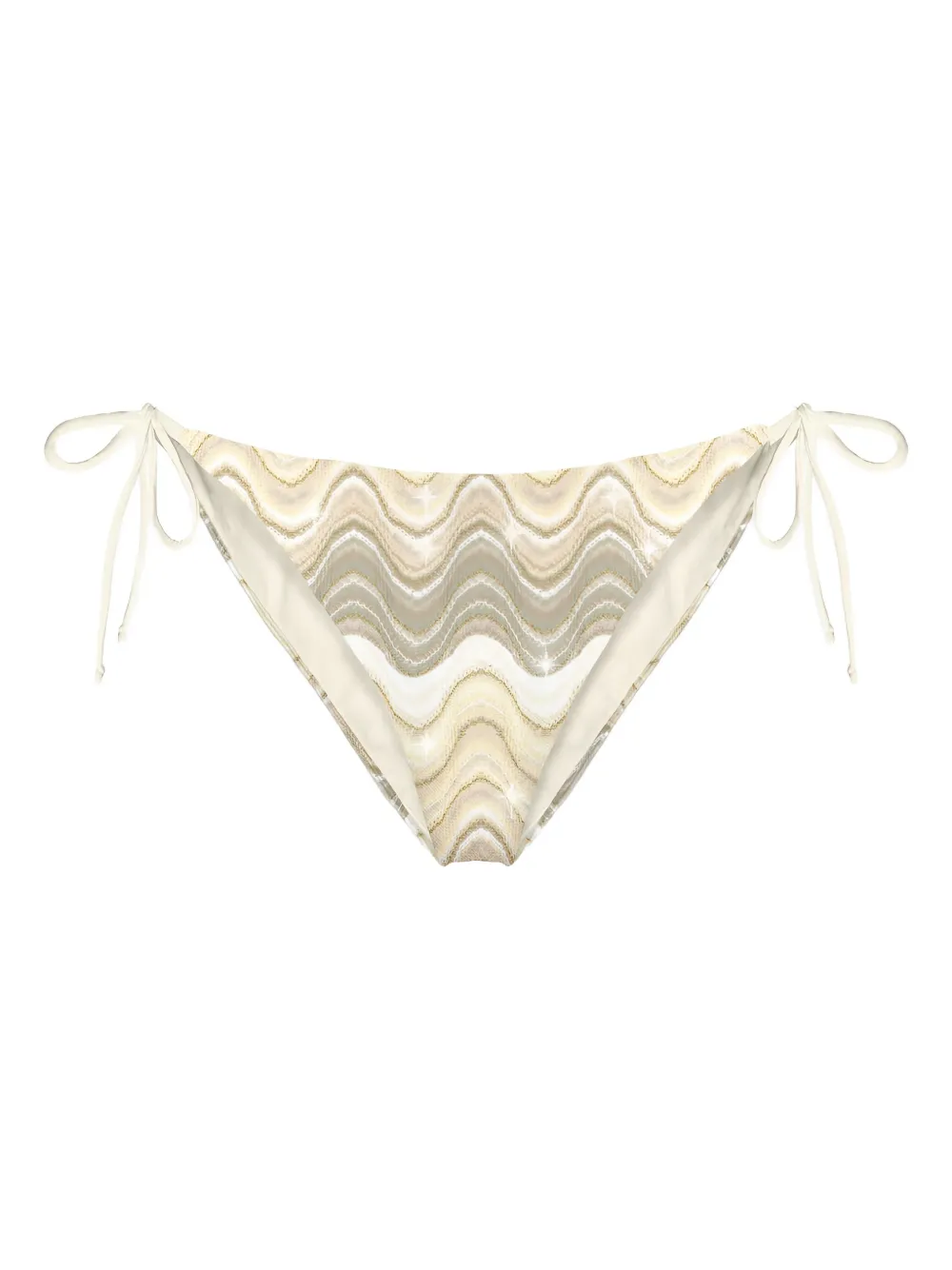 MC2 Saint Barth Sadie Marielle wave-pattern bikini bottom | Neutrals | Image 1