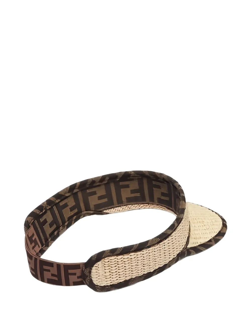Fendi Kids Zonneklep met logo - Bruin
