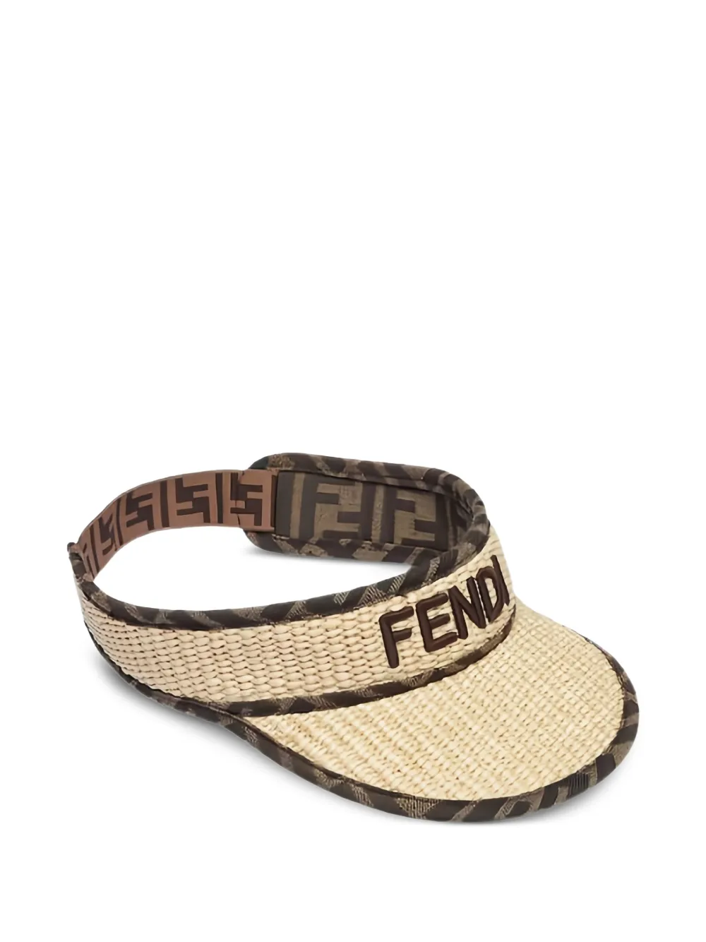 Fendi Kids ff-logo visor | Brown | Image 1