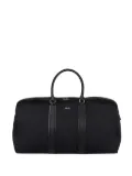 Zegna leather-trimmed nylon holdall - Black