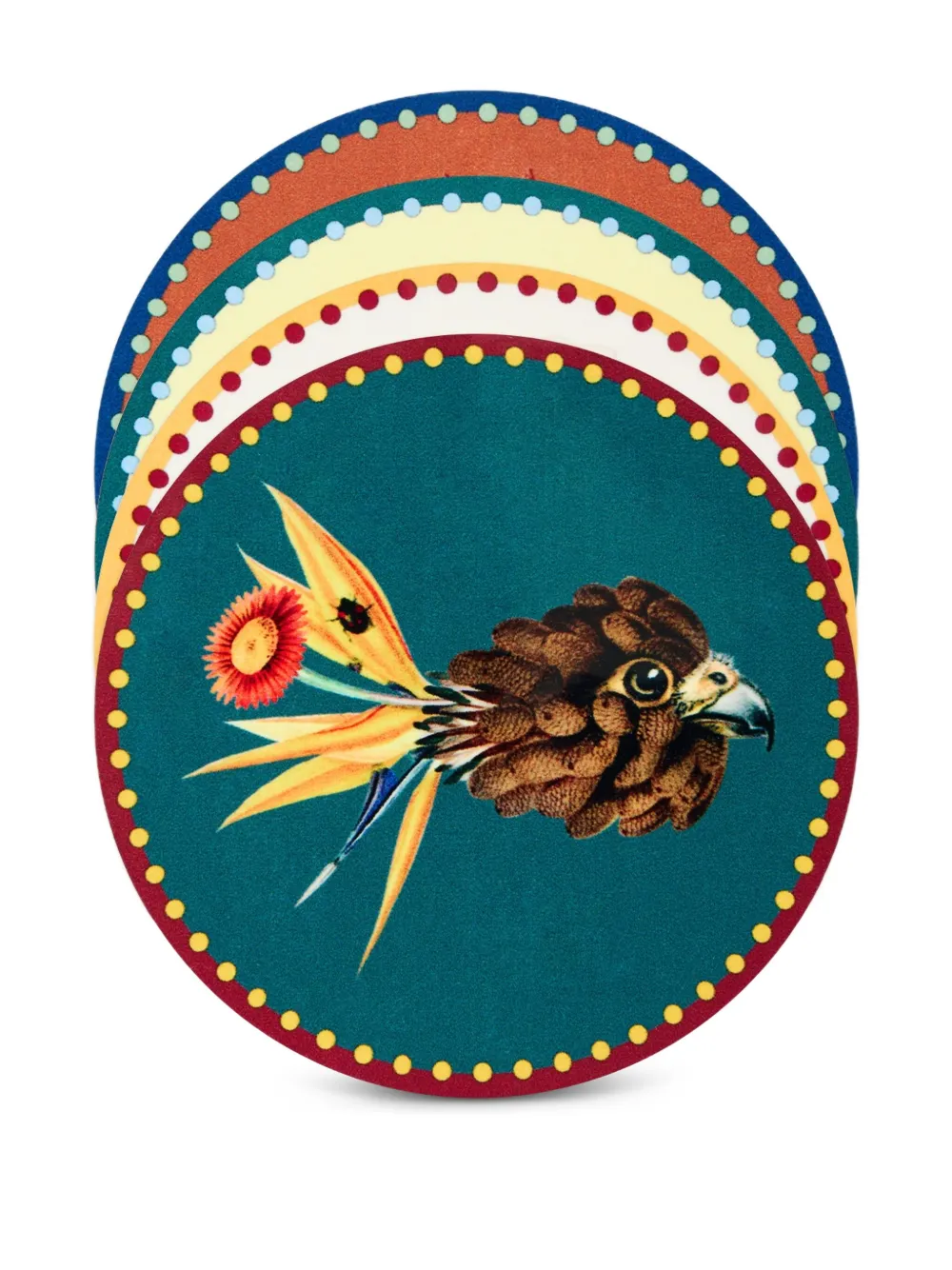 La DoubleJ x Beto Val Fantastic Creatures disk placemats (set of four) | Blue | Image 1