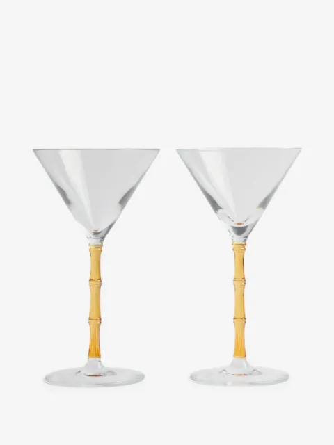 La DoubleJ Bamboo Martini glasses (set of two)