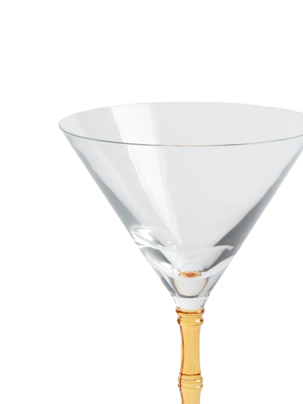 La Doublej Bamboo Martini Glasses (set Of Two) In Yellow