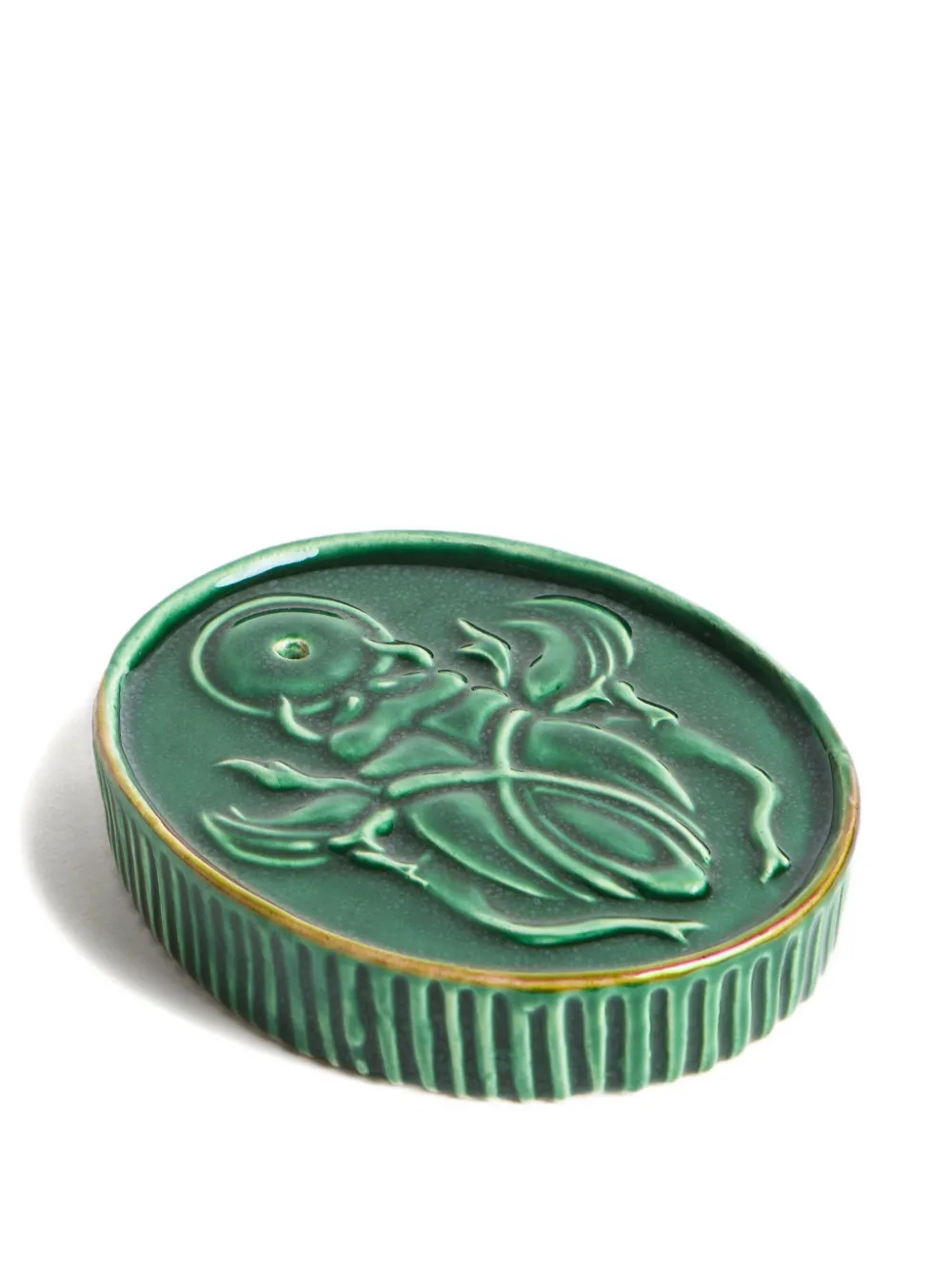 La DoubleJ x Beto Val Fantastic Creatures embossed oval incense holder | Green | Image 1