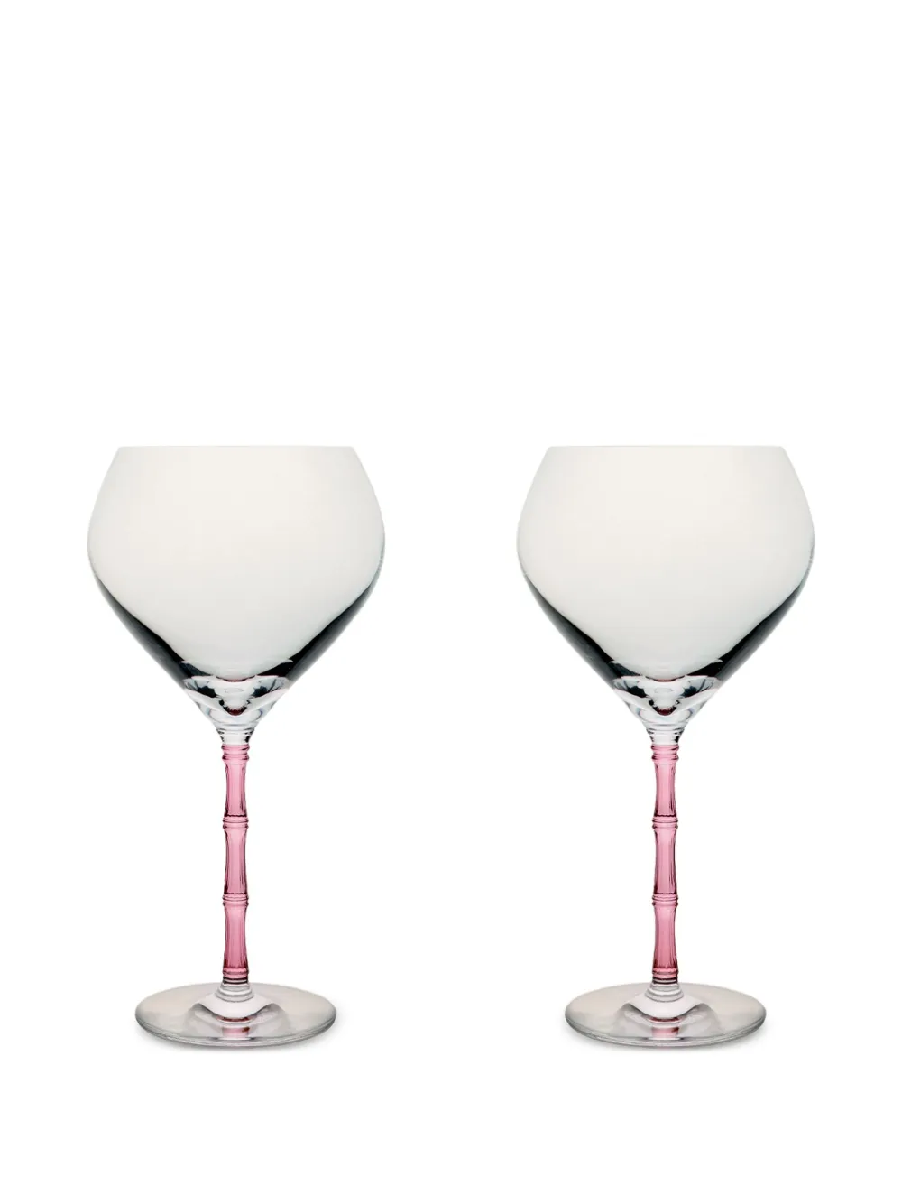 La Doublej Bamboo Balloon Glasses (set Of Two) In Pink