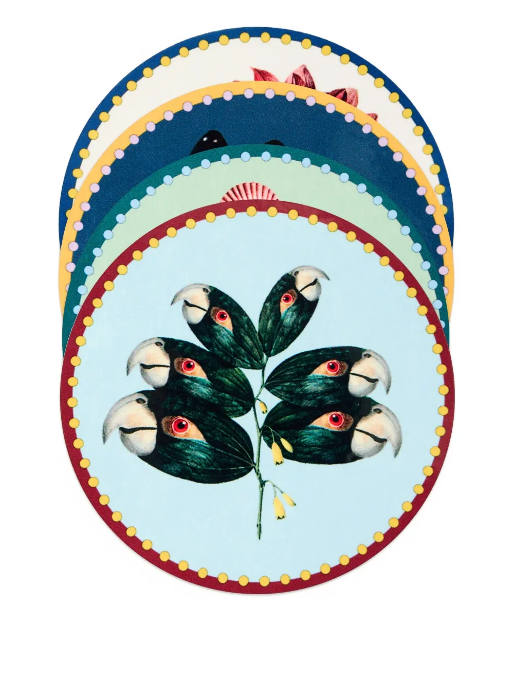 La DoubleJ x Beto Val Fantastic Creatures disk placemats (set of four) | Blue | Image 1