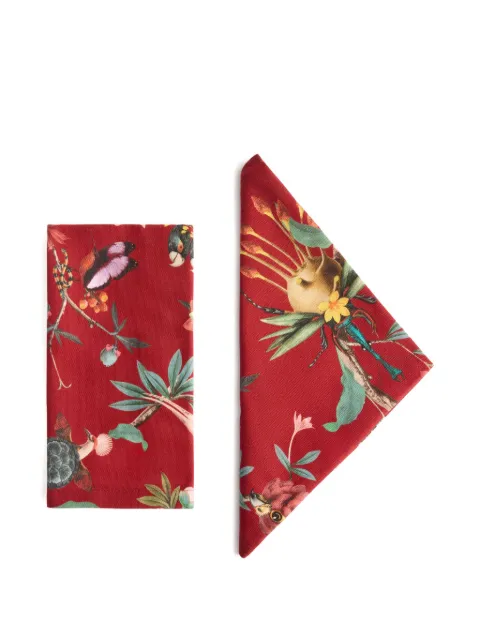 La DoubleJ x Beto Val Fantastic Creatures floral-print napkins (set of two)