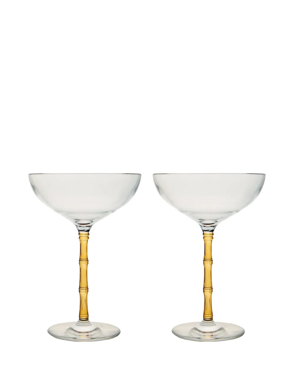 La DoubleJ Bamboo Coupe Gläser (2er-Set) | Gelb | Image 1