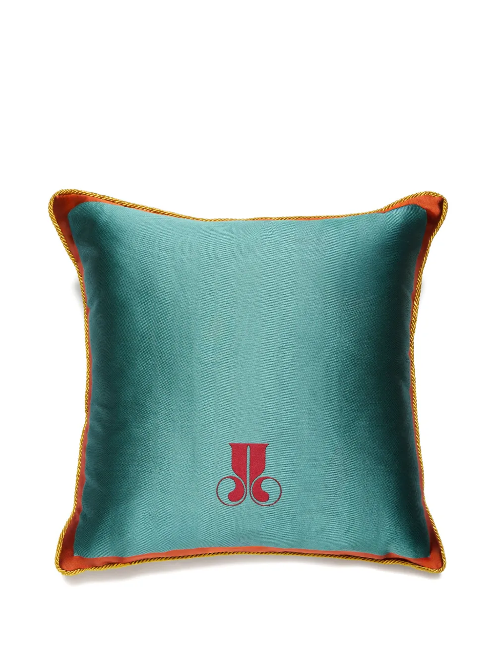 La Doublej X Beto Val Fantastic Creatures Floral Cushion (50cm X 50cm) In Green