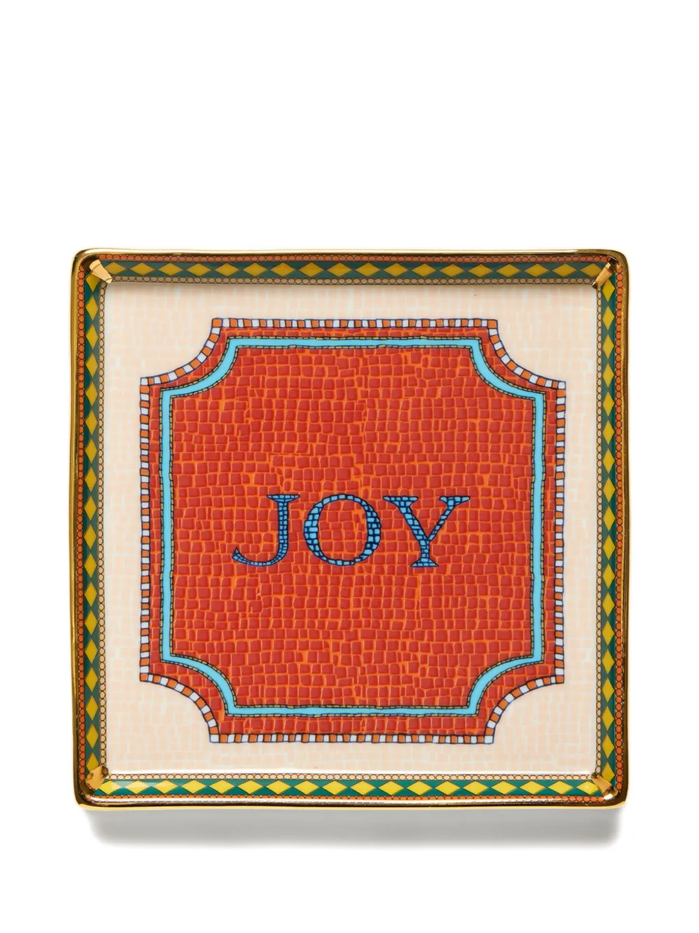 La DoubleJ mosaic trinket tray (10cm x 10cm) | Red | Image 1