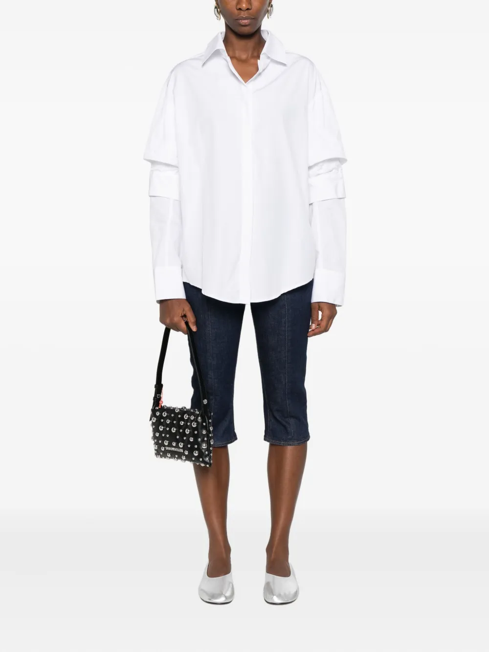 FAÇON JACMIN Cosmo trompe l'oeil blouse - Wit