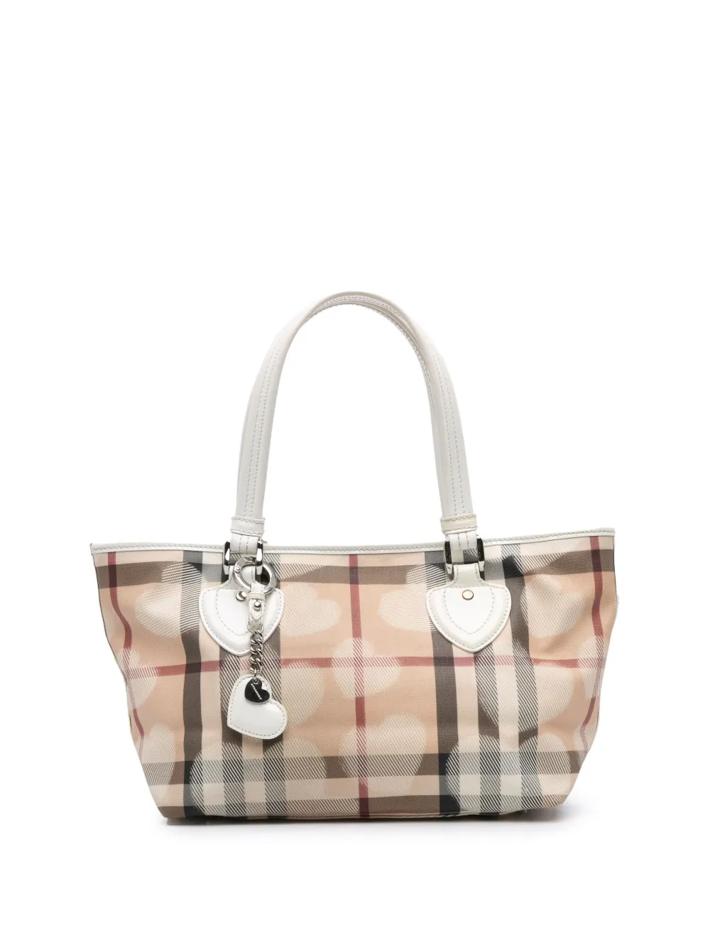 Burberry Pre-Owned 2000-2010 House Check Coated Canvas Hearts Gracie tote bag | Brown | Image 1
