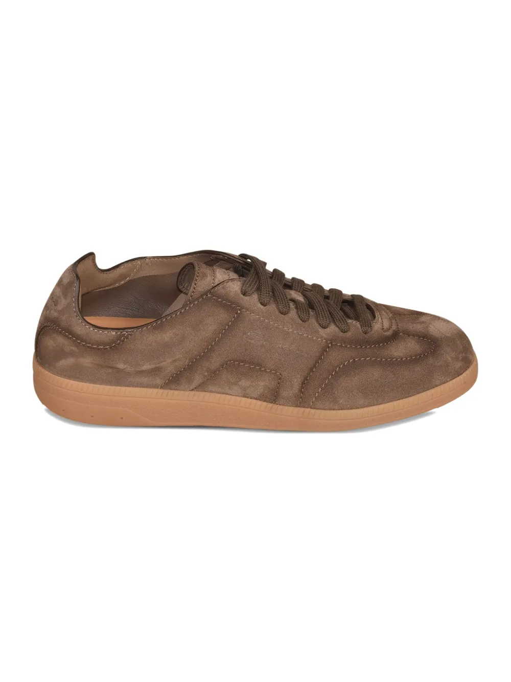 Santoni suede leather sneakers Brown