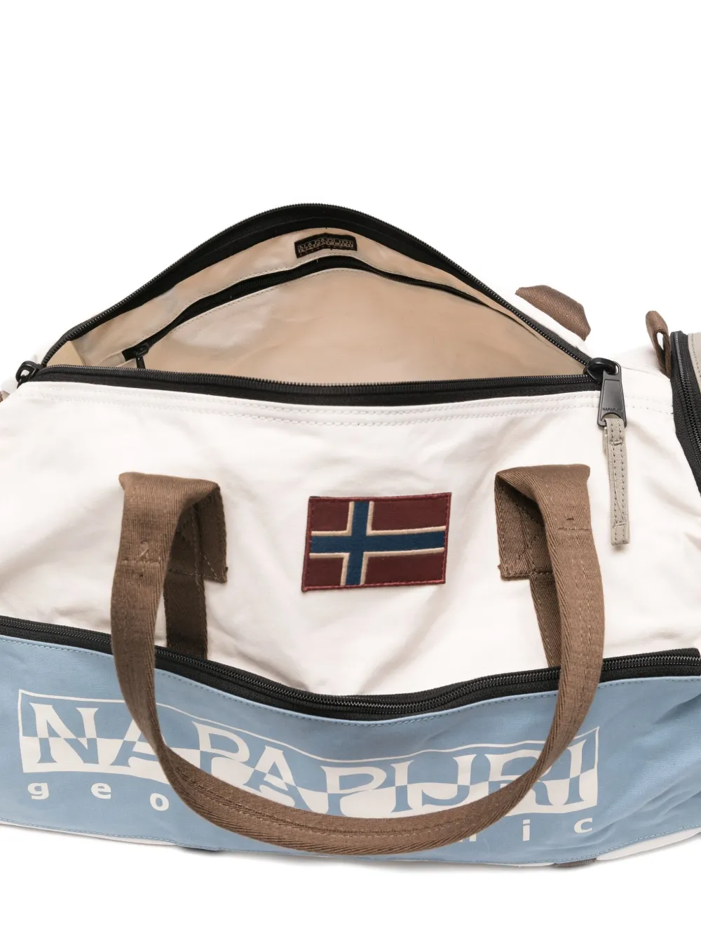 Napapijri Logo-print Holdall Bag In White