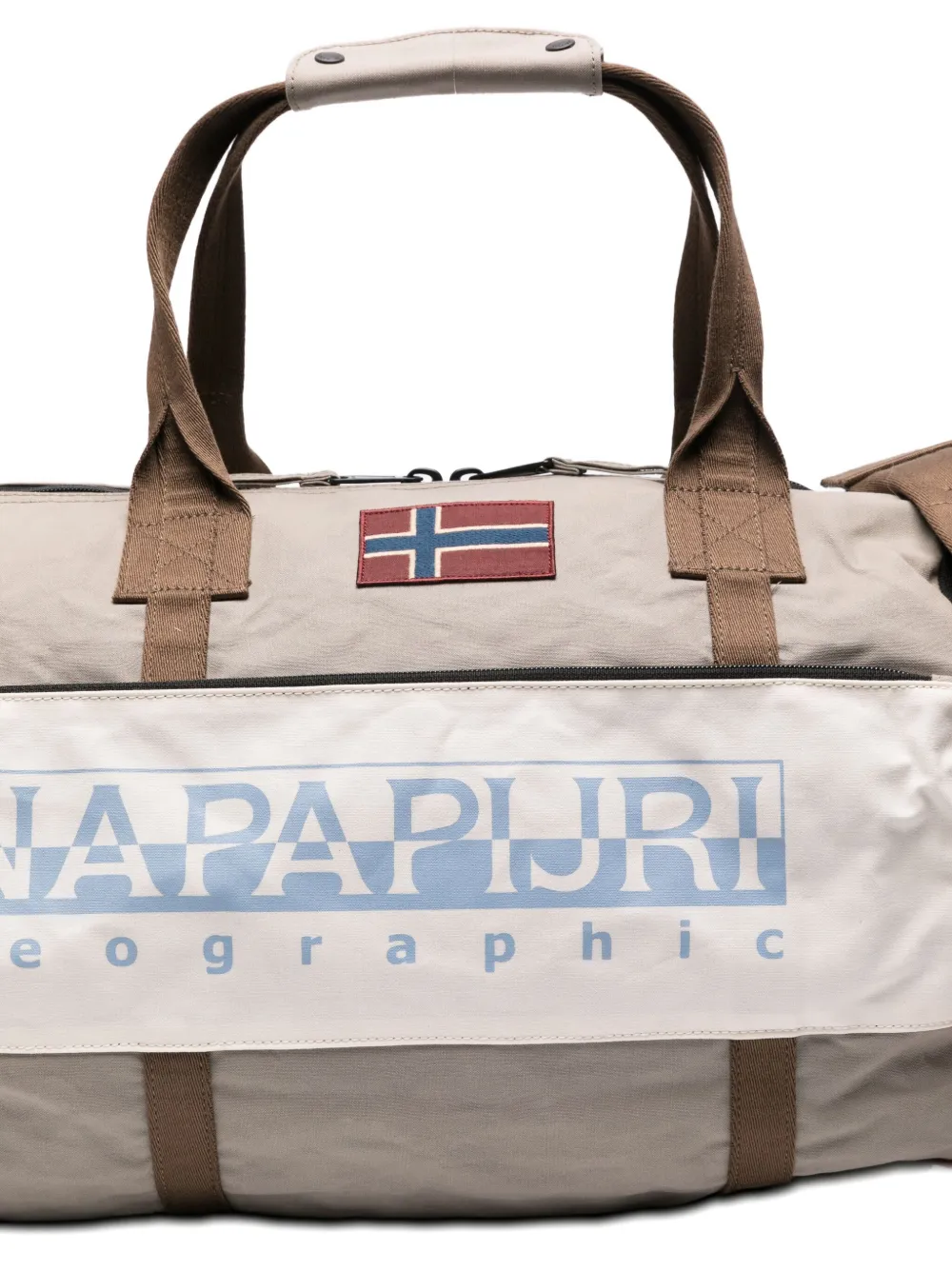 Napapijri Logo-print Holdall Bag In Neutral