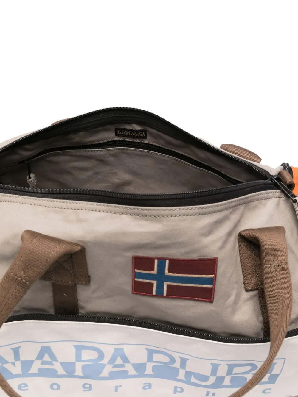 Napapijri Logo-print Holdall Bag In Neutral