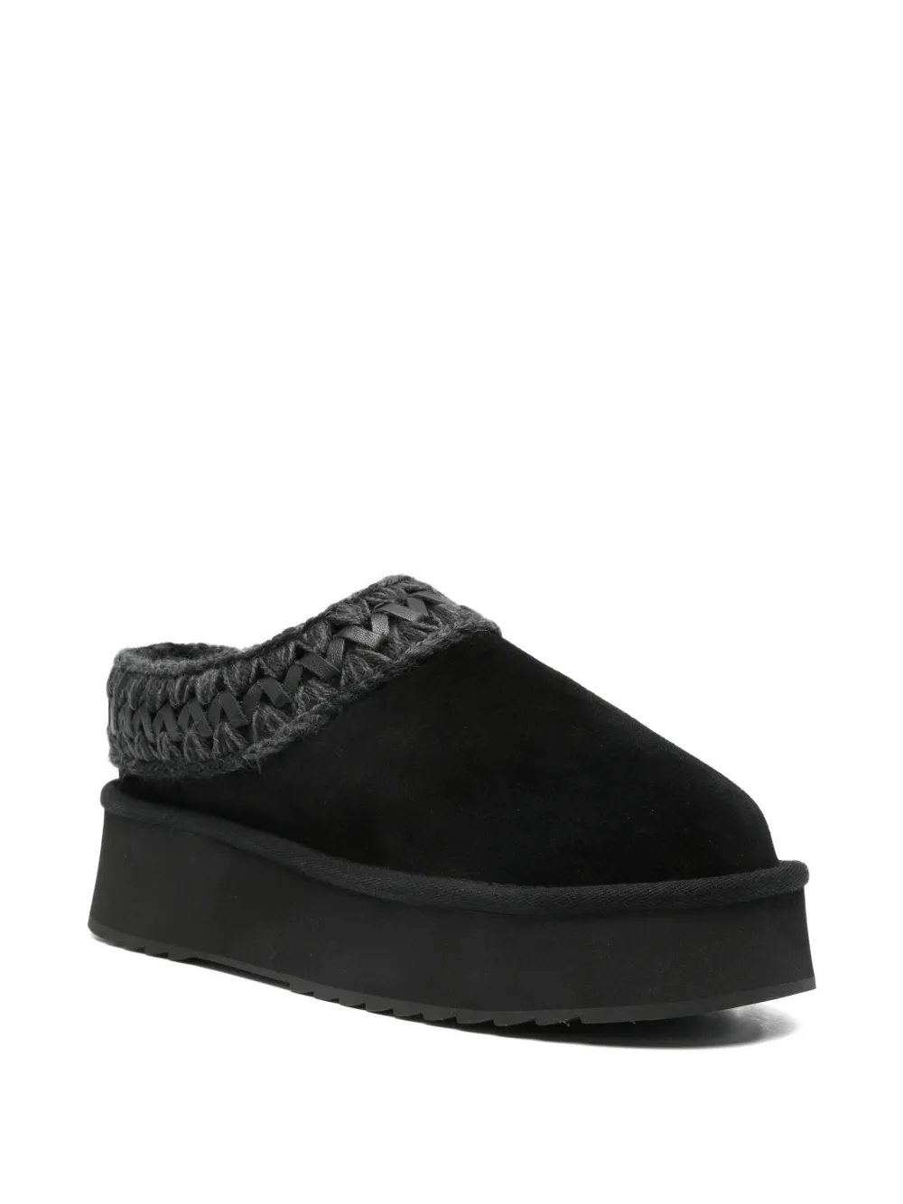 Mou 50mm slip-on platform slippers - Zwart