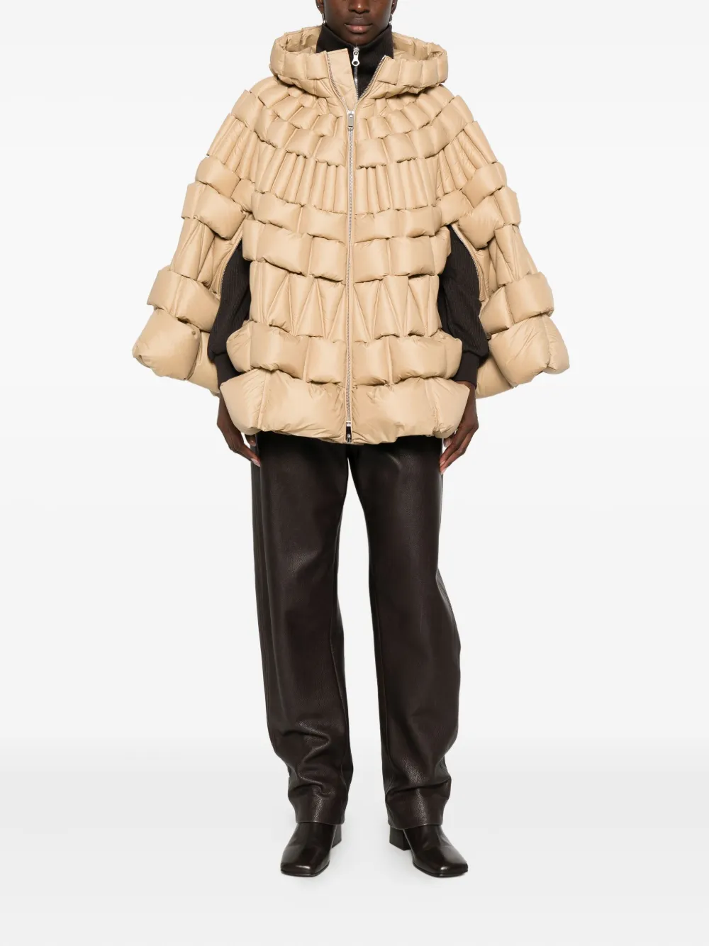 Raxxy Hooded Quilted Coat In Metallic