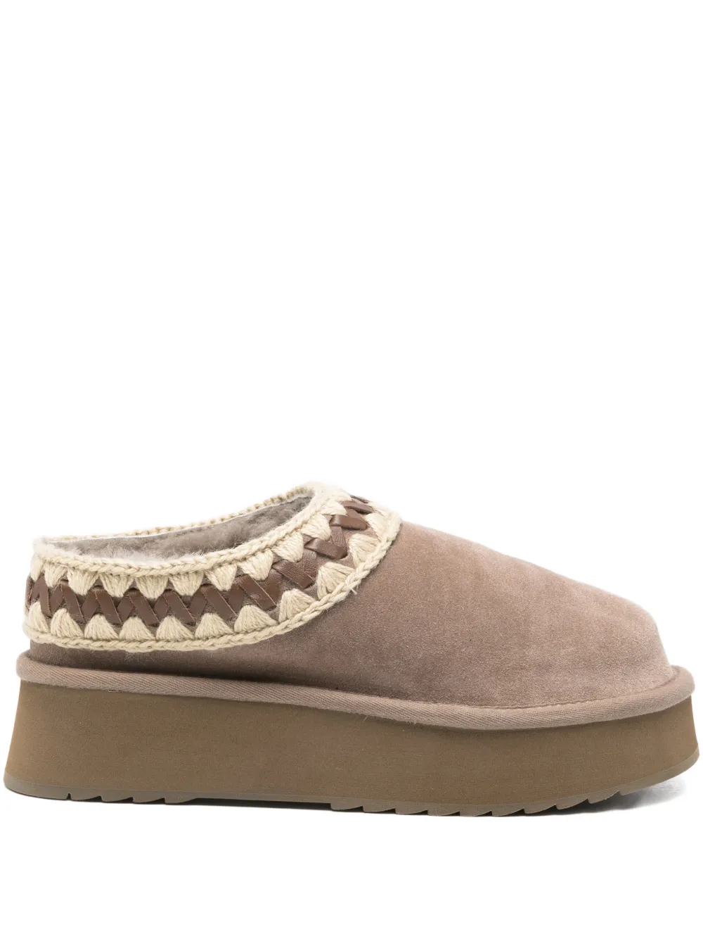 Mou 50mm slip-on platform slippers - Toni neutri