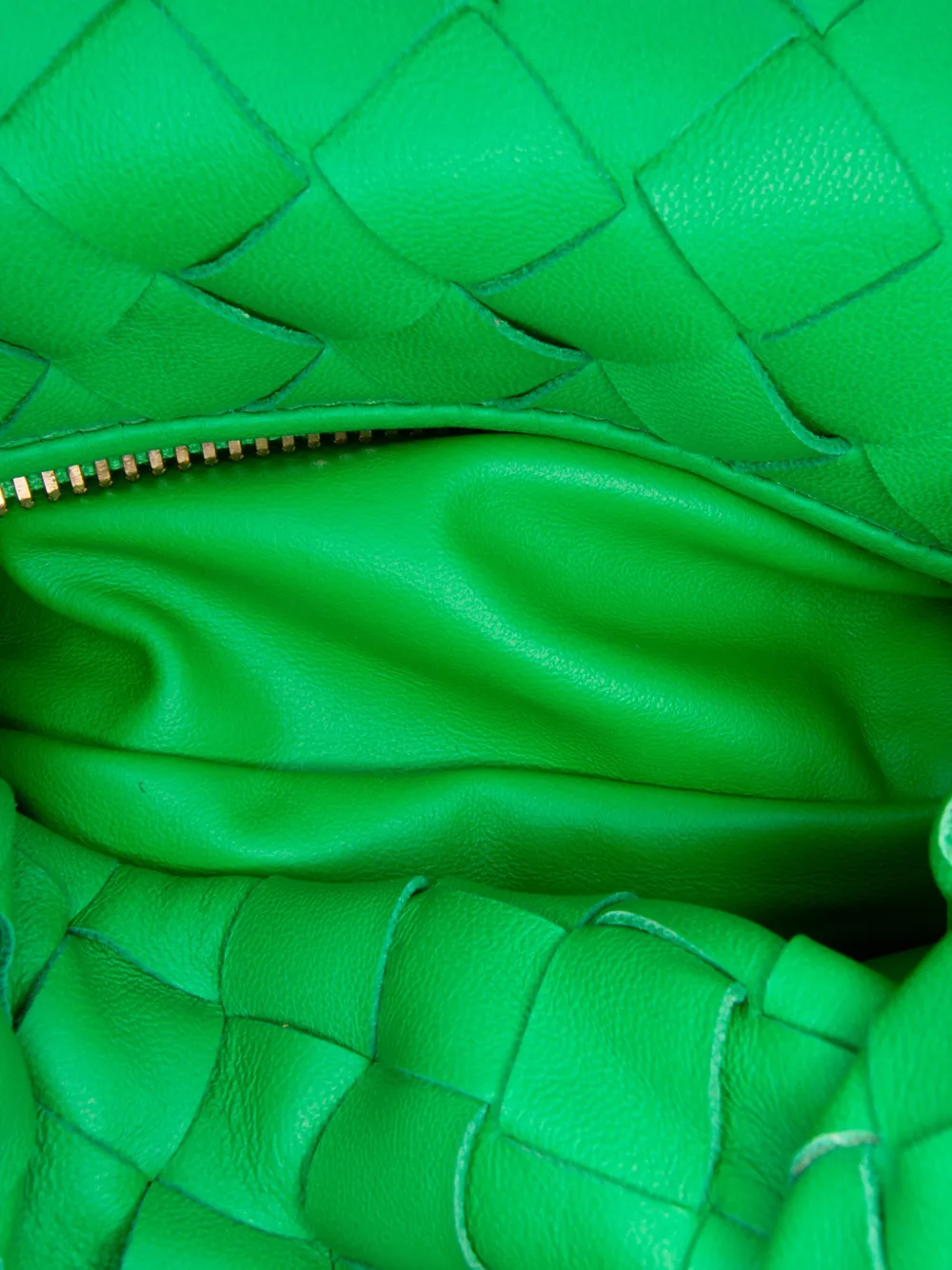Pre-owned Bottega Veneta 2012-2025 Mini Nappa Intrecciato Jodie Hobo Bag In Green