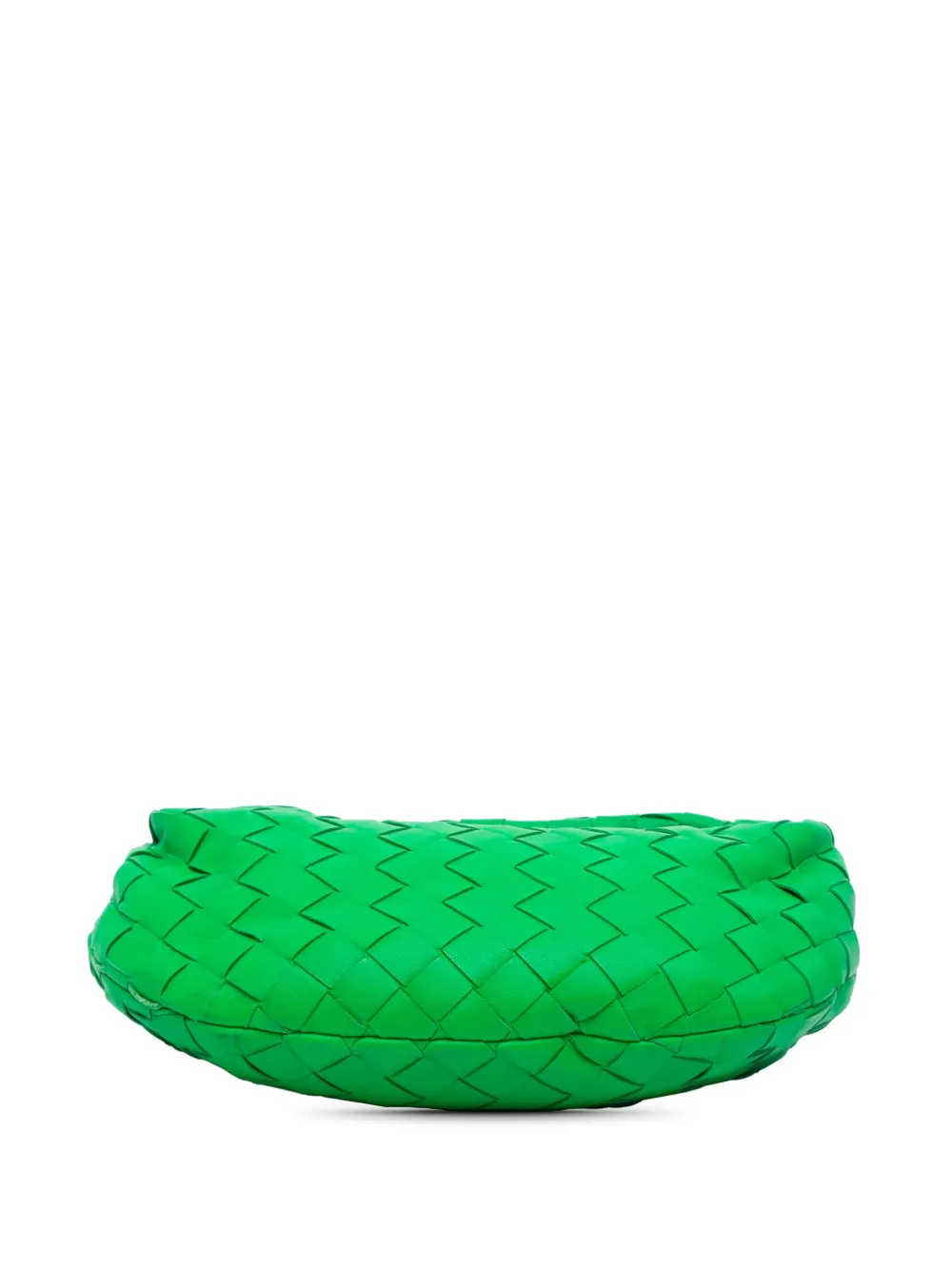 Pre-owned Bottega Veneta 2012-2025 Mini Nappa Intrecciato Jodie Hobo Bag In Green