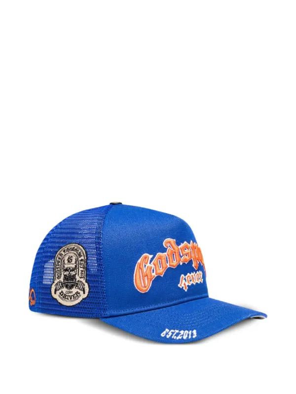 GODSPEED Forever Embroidered Trucker Hat | Blue | FARFETCH