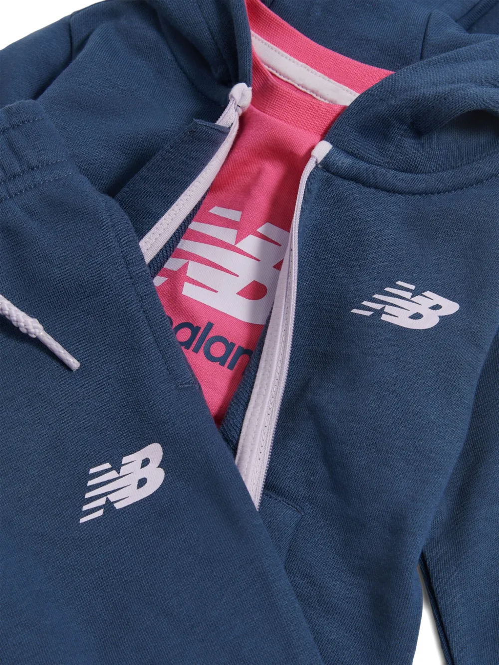 New Balance Girls T-shirt And Tracksuit Set In Blue
