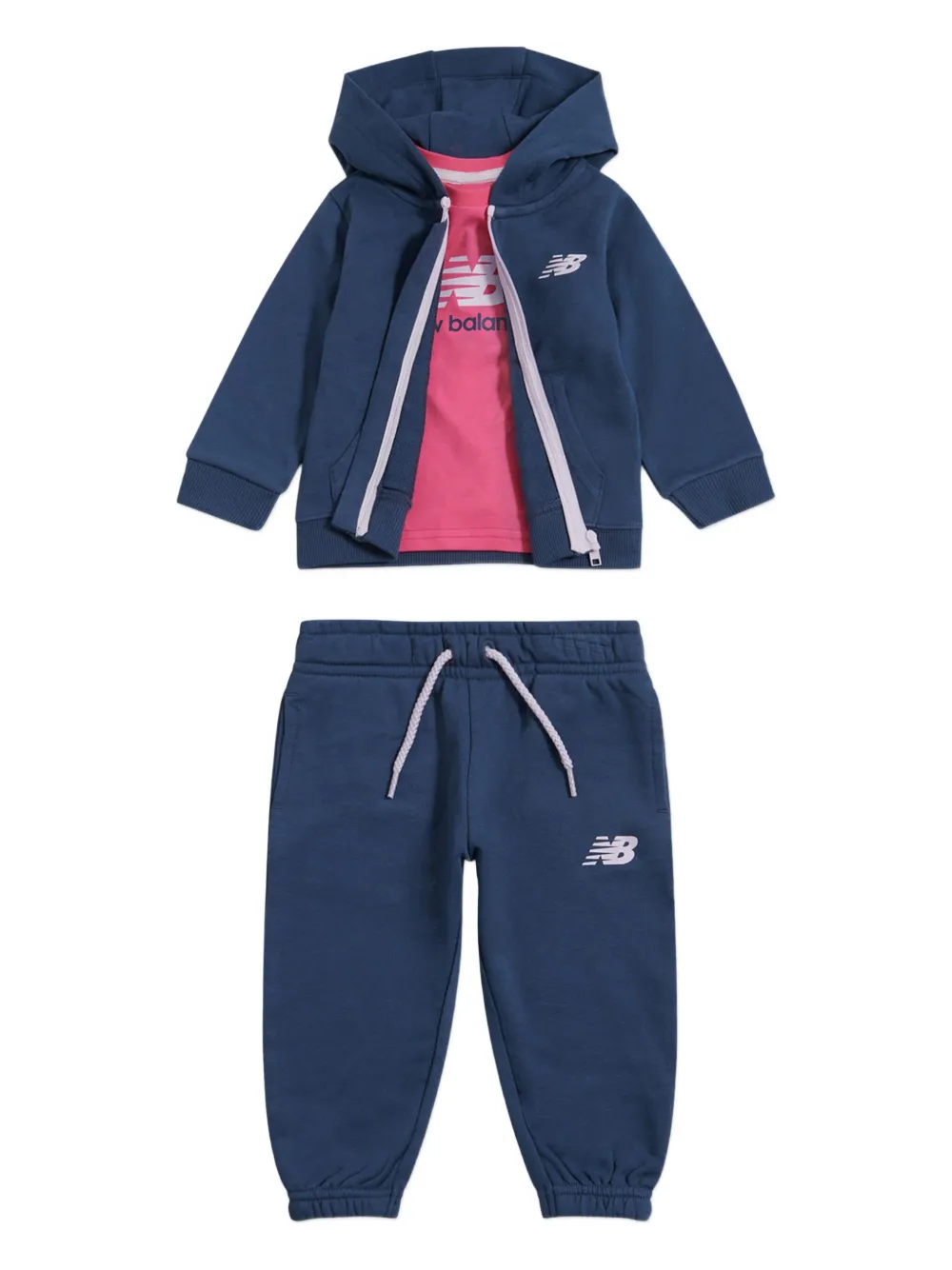 New Balance Kids フーデッド トラックスーツ - ブルー