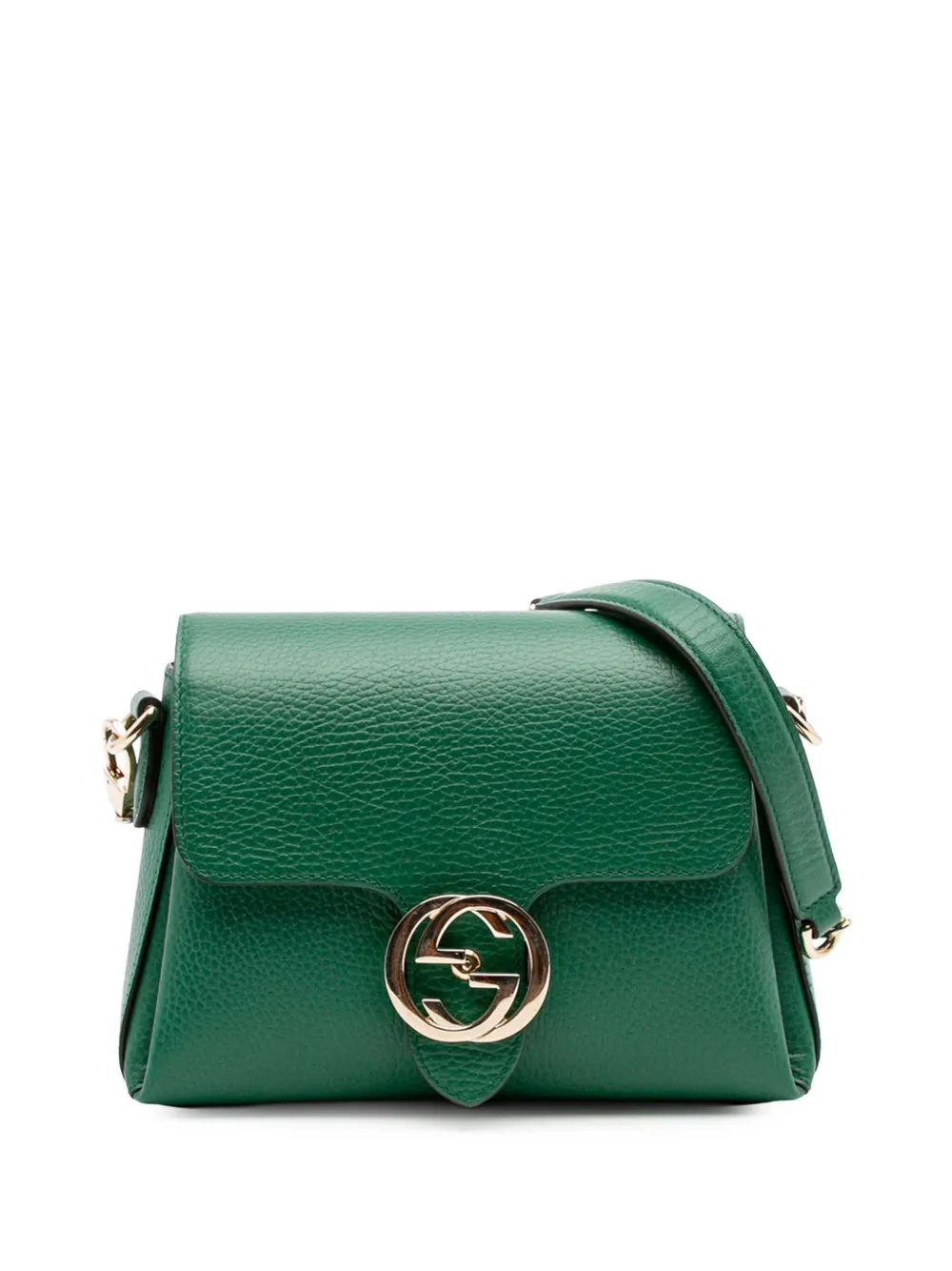 Gucci Pre-Owned 2016-2025 Small Dollar Calfskin Interlocking G crossbody bag | Green | Image 1