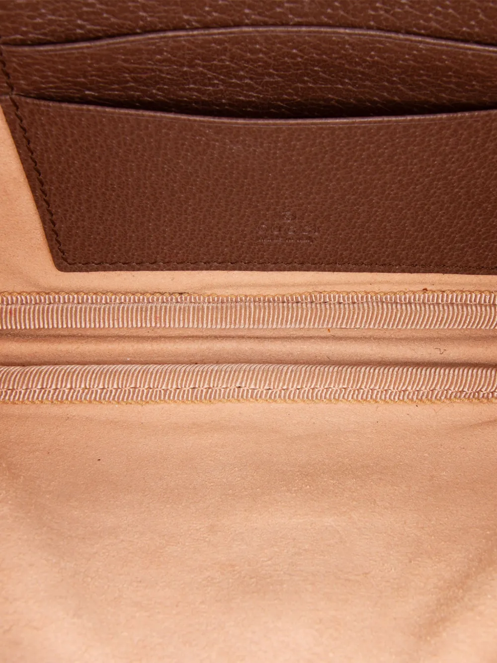 Pre-owned Gucci 2016-2025 Mini Gg Supreme Web Ophidia Crossbody Bag In Brown
