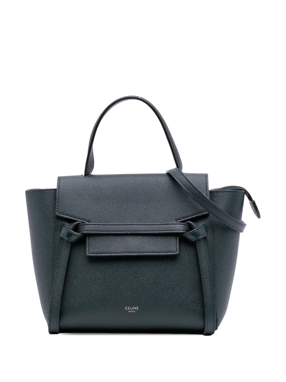 Celine Pre-Owned 2018-2025 Nano Grained Calfskin Belt Bag satchel | Green | Image 1