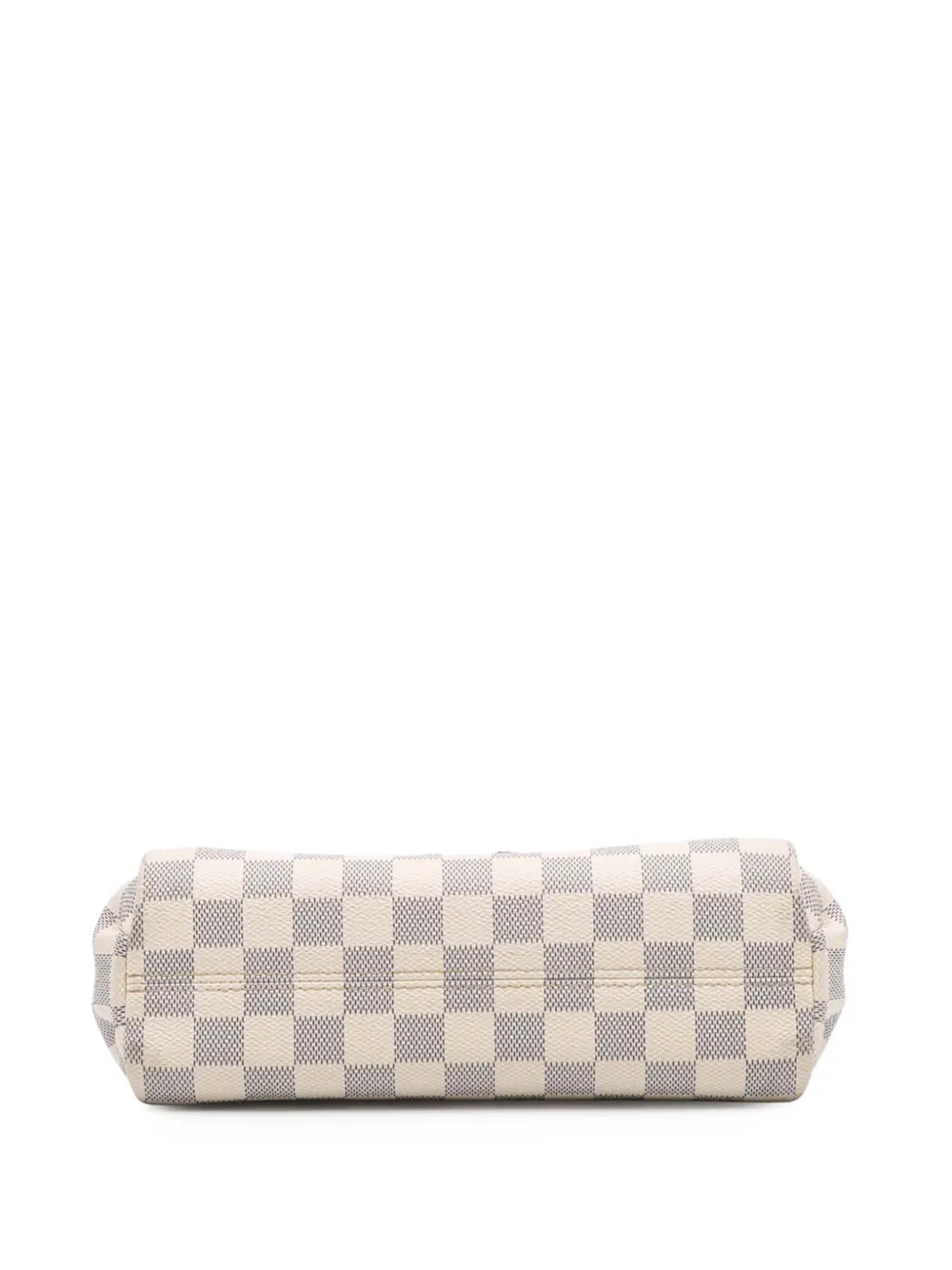 Pre-owned Louis Vuitton 2018 Damier Azur Croisette Satchel In White