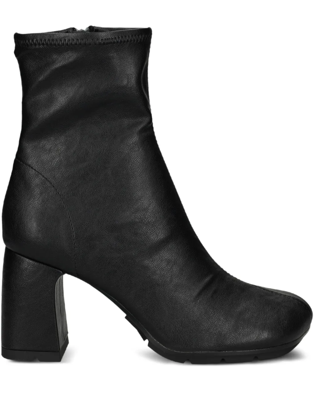 Ash Eclat Bis High Heels Ankle Boots In Black Leather In Black