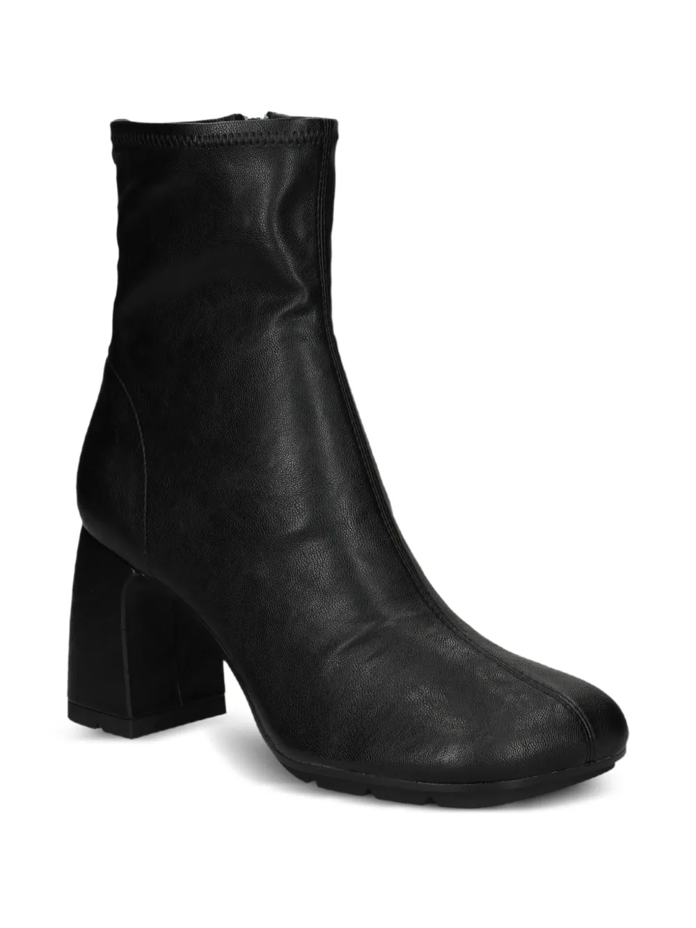 Ash Eclat Bis High Heels Ankle Boots In Black Leather In Black