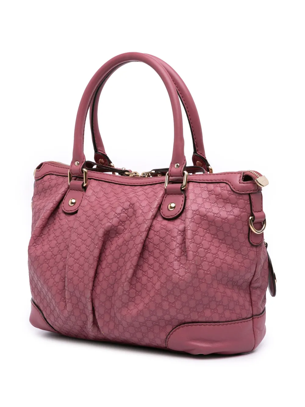 Pre-owned Gucci 2016-2025 Microssima Sukey Satchel In Pink