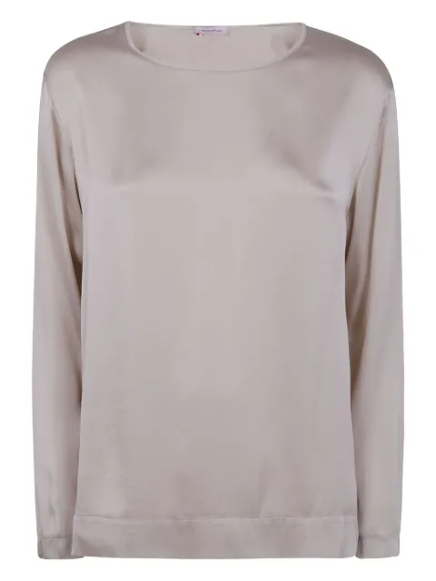 Rossopuro long-sleeved silk blouse 