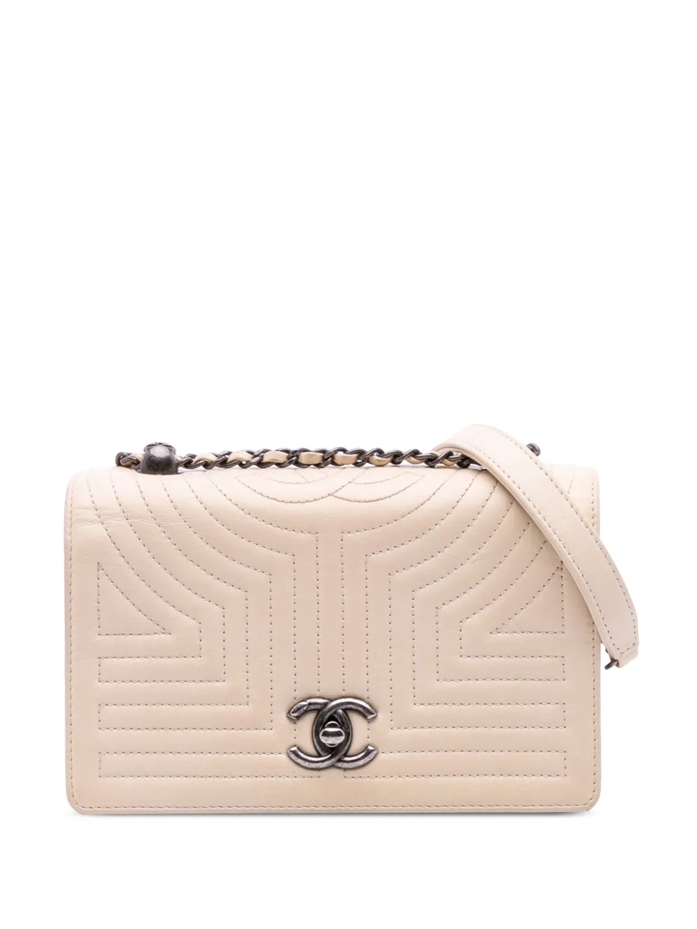 CHANEL Pre-Owned 2015-2016 Small Quilted Calfskin Korean Garden Flap crossbody bag | Brown | Image 1