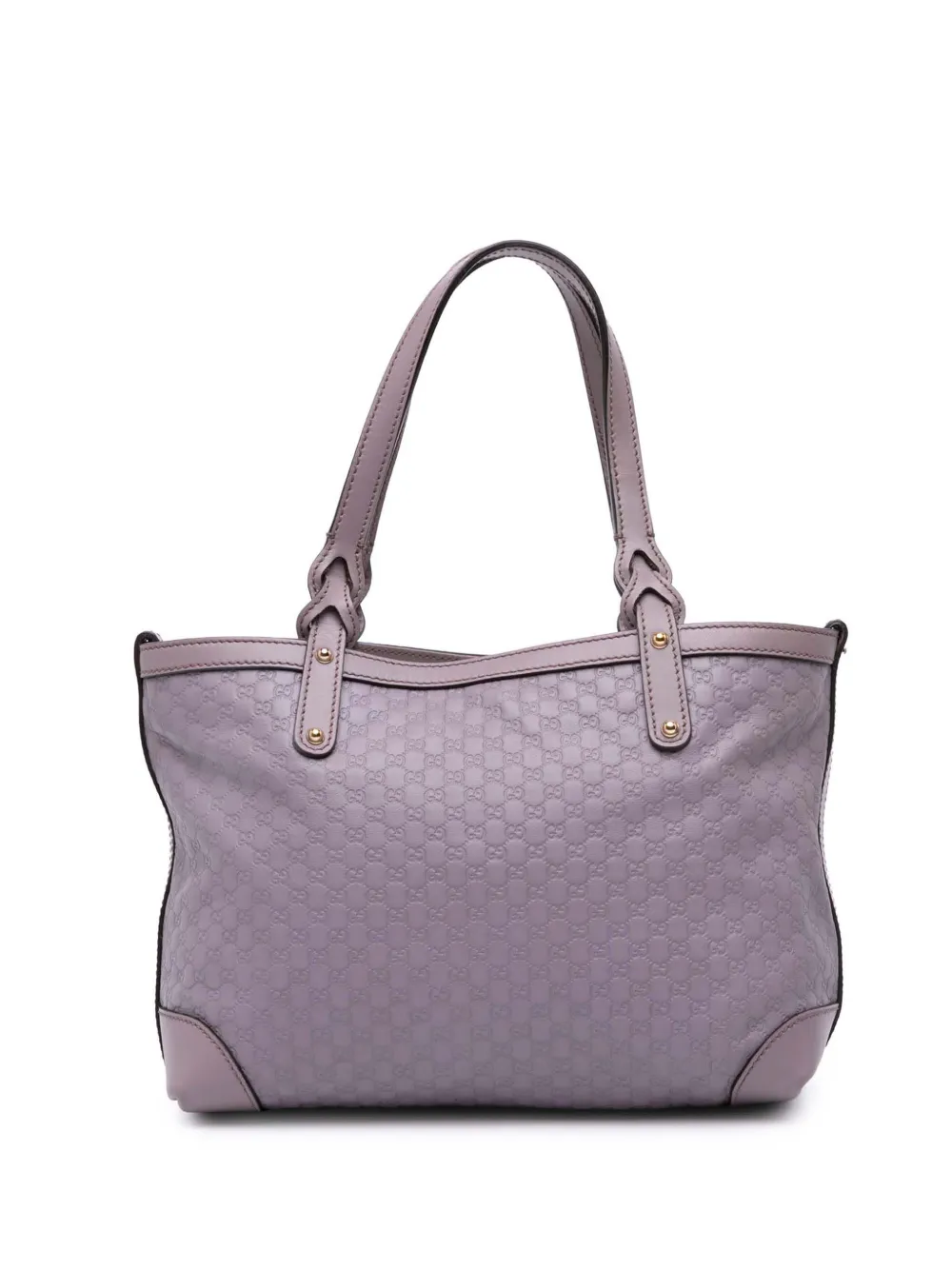 Pre-owned Gucci 2016-2025 Ssima Craft Tote Bag In Purple