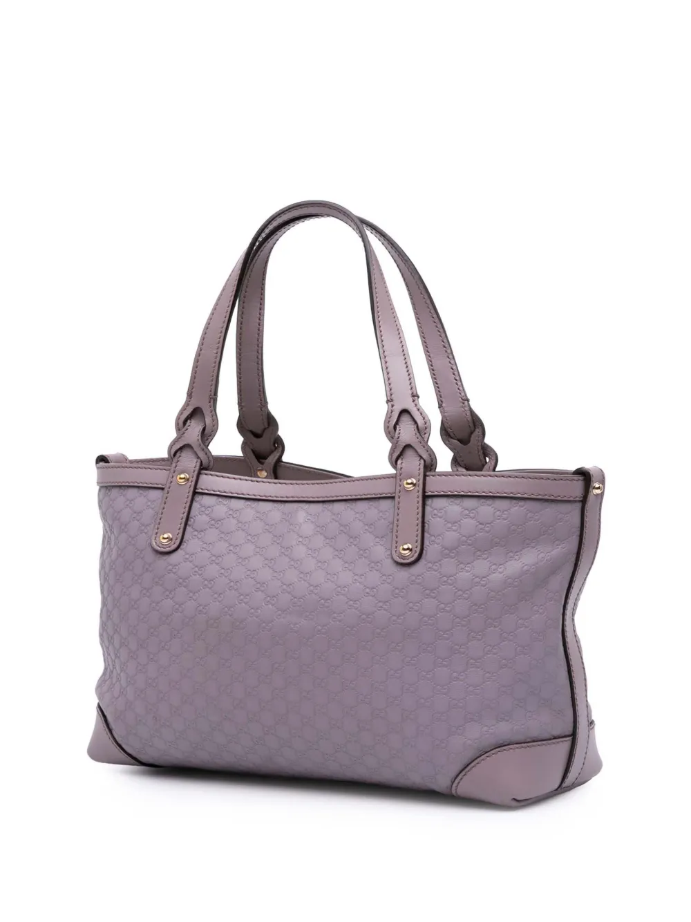 Pre-owned Gucci 2016-2025 Ssima Craft Tote Bag In Purple