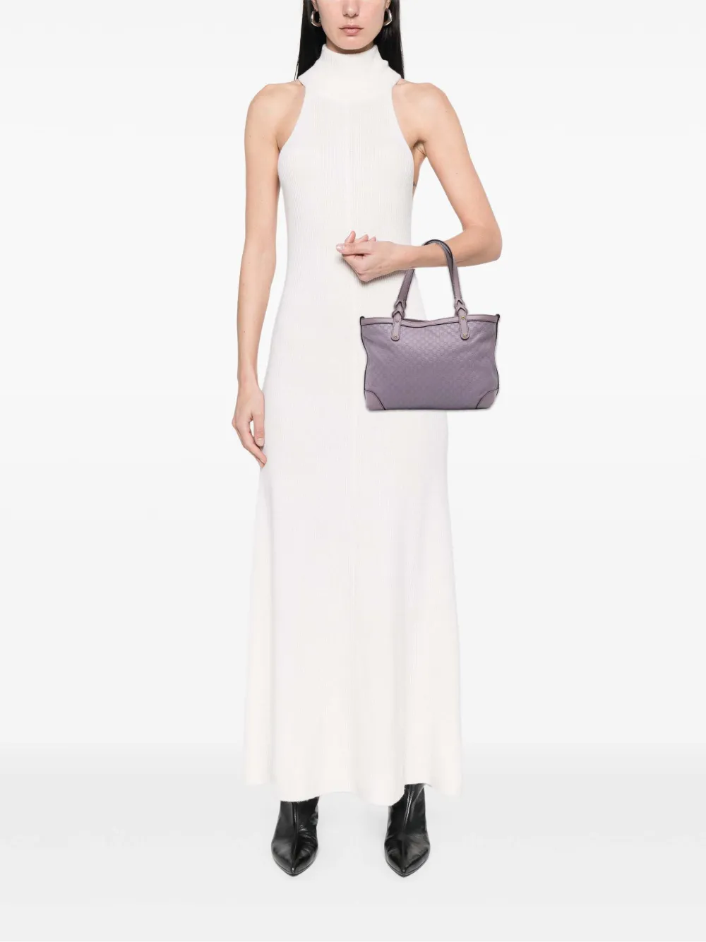 Pre-owned Gucci 2016-2025 Ssima Craft Tote Bag In Purple