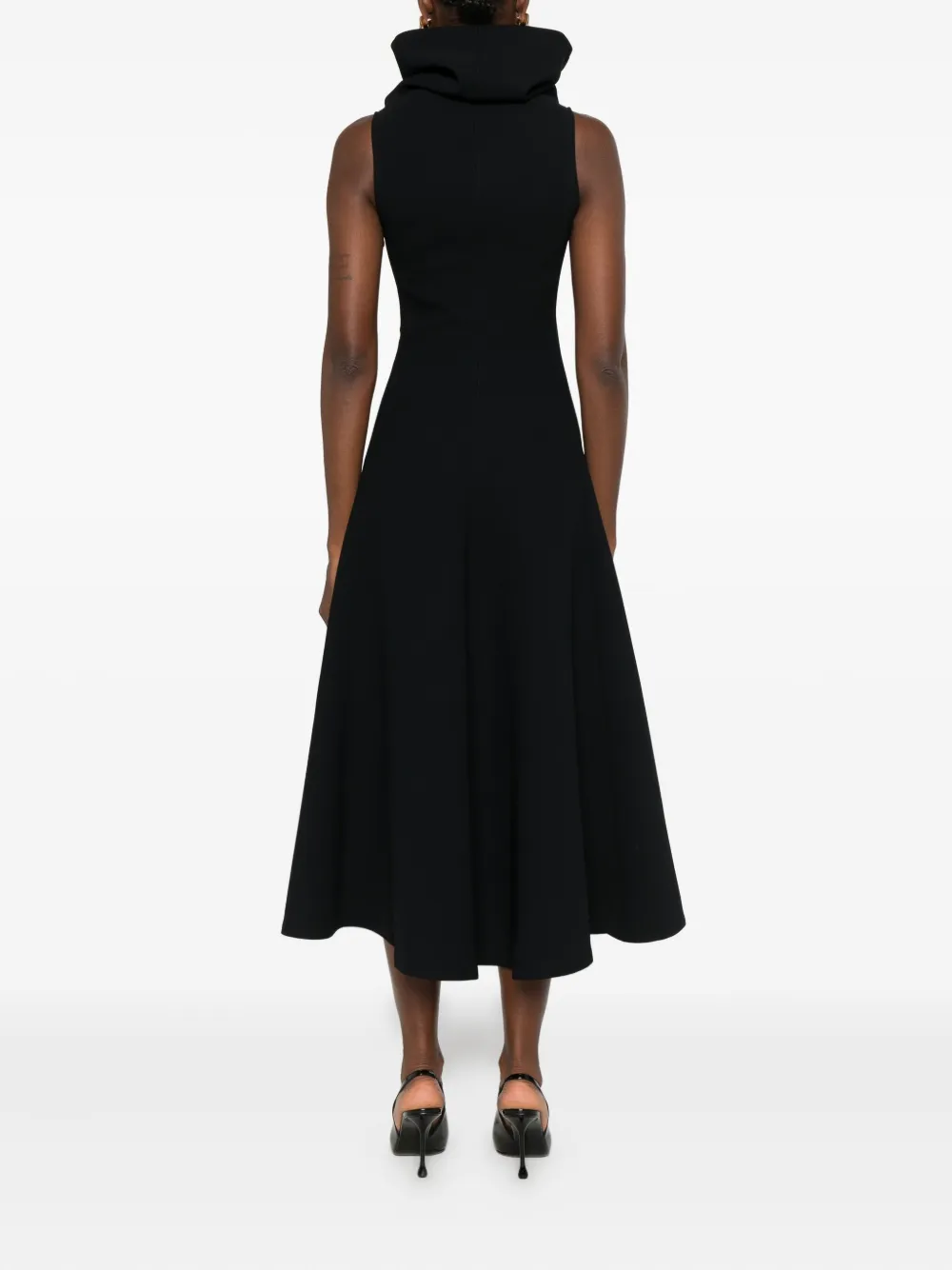 Jacquemus Black High-neck Dress In Multi