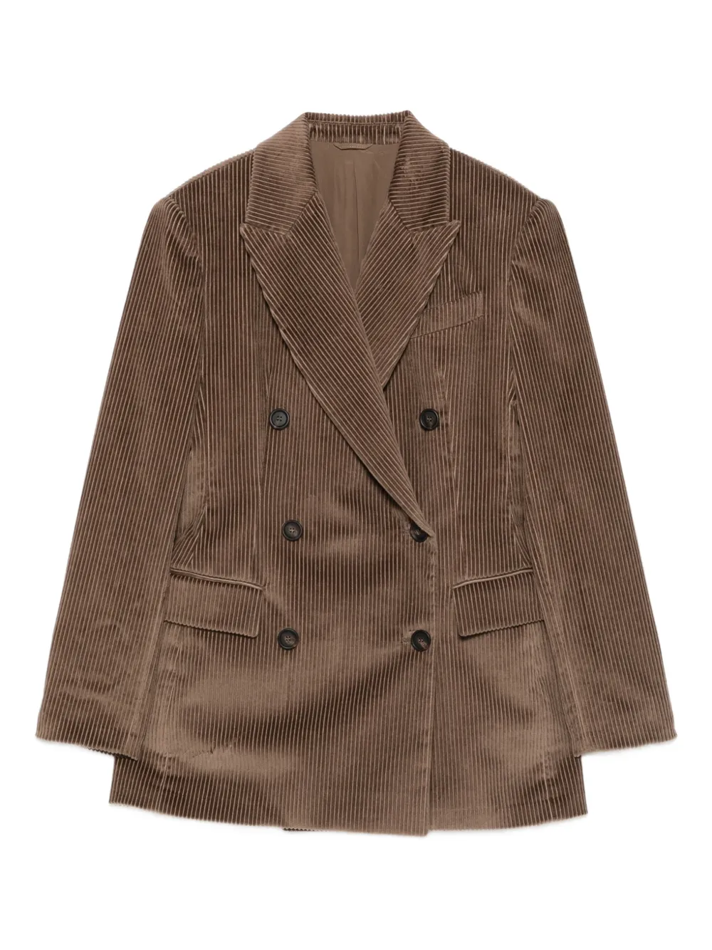 Brunello Cucinelli corduroy double-breasted jacket | Brown | Image 1