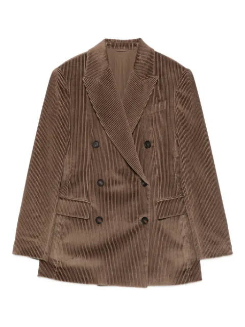 Brunello Cucinelli corduroy double-breasted jacket