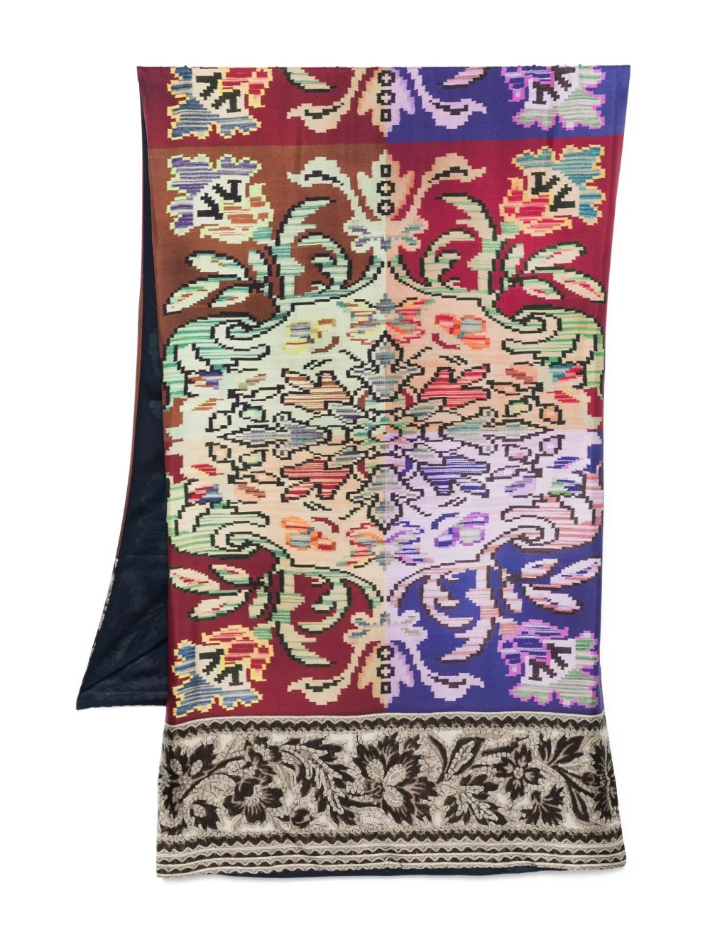 Pierre-Louis Mascia all-over print scarf | Brown | Image 1
