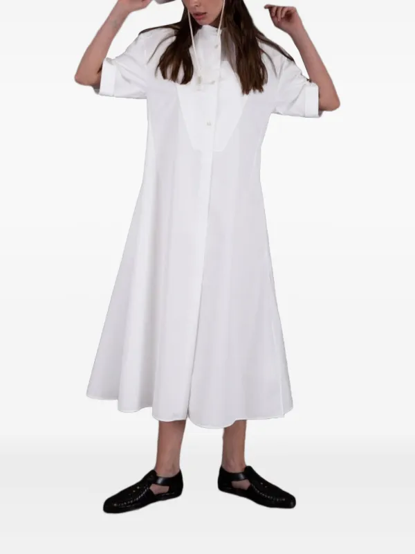 jil sander white shirt dress White Poplin Shirt Dress
