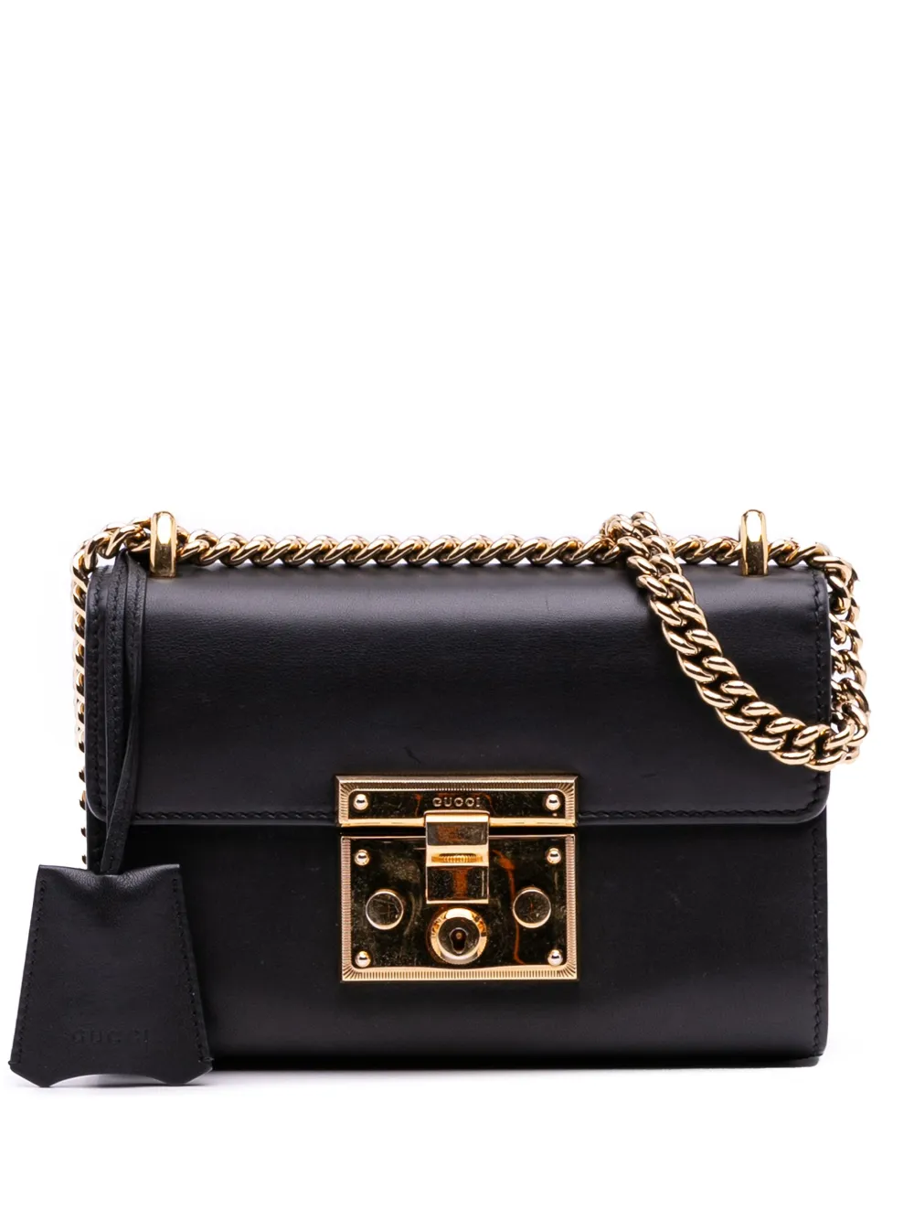 Gucci Pre-Owned 2016-2025 スモール レザー ビースター パドロック ショルダーバッグ - ブラック Gucci Pre-Owned 2016-2025 スモール レザー ビースター パドロック ショルダーバッグ - ブラック