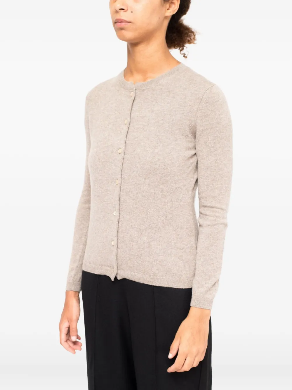 La Rose Button-fastening Cashmere Cardigan In Neutral