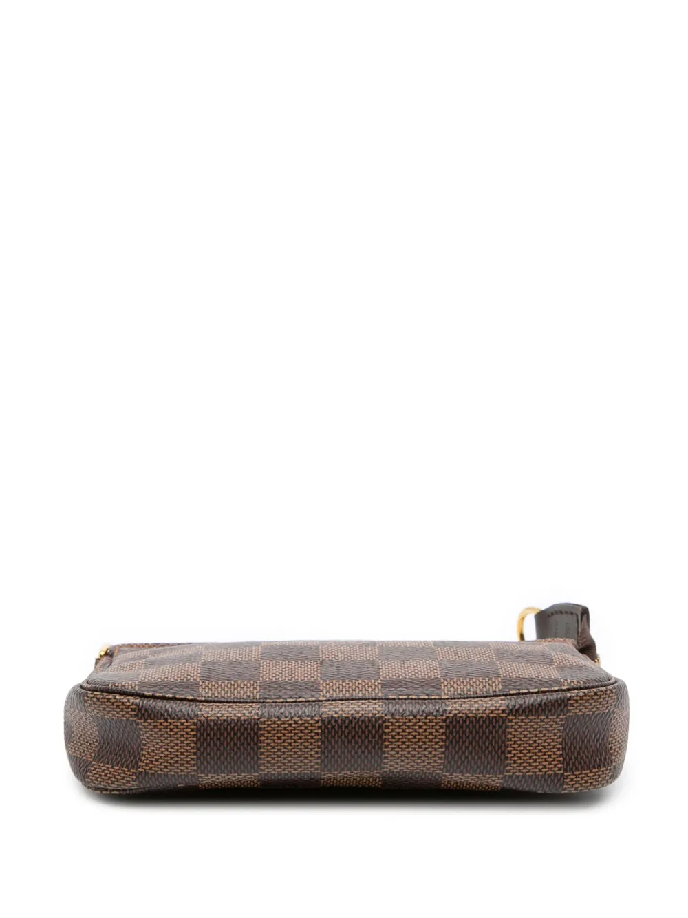 Pre-owned Louis Vuitton 2020 Damier Ebene Mini Pochette Accessoires Handbag In Brown