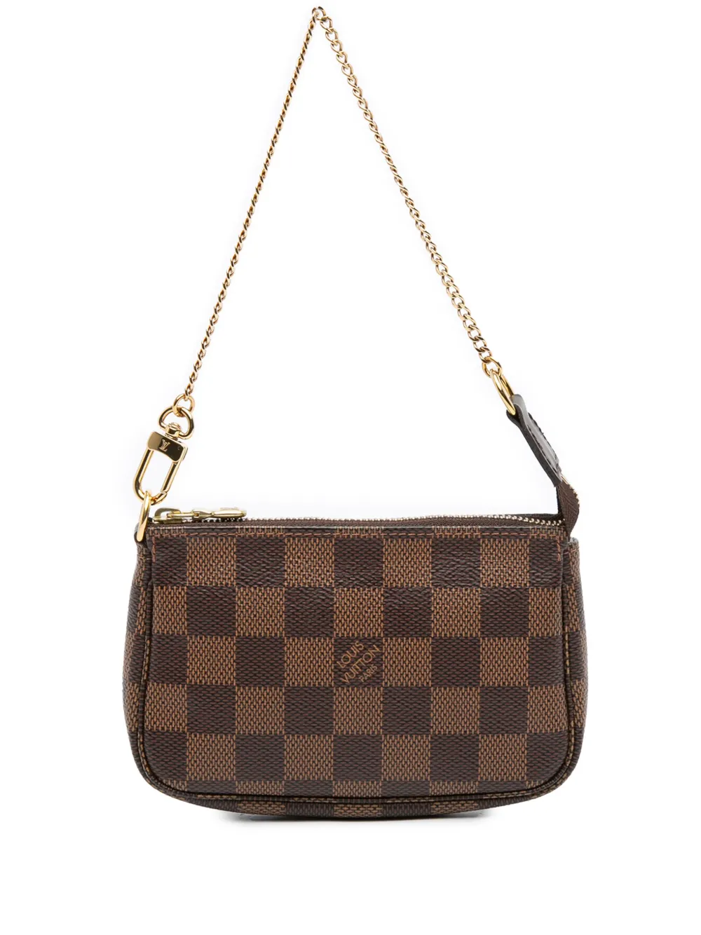 Louis Vuitton Pre-Owned 2020 ダミエ エベヌ ミニ ポシェット アクセソワール ハンドバッグ - ブラウン Louis Vuitton Pre-Owned 2020 ダミエ エベヌ ミニ ポシェット アクセソワール ハンドバッグ - ブラウン